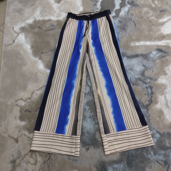 BADGLEY MISCHKA High-Waisted Wide-Leg Striped‎ Pants - Picture 1 of 9